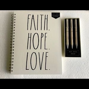 Rae Dunn Notebook and Pen Bundle